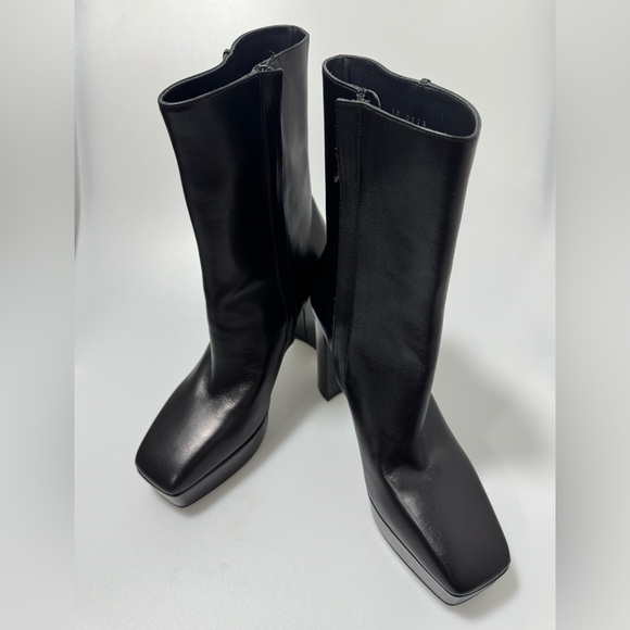 Givenchy G Lock Platform Ankle Boots Leather Black Women’s EU 39.5/US 9.5 - Picture 1 of 11